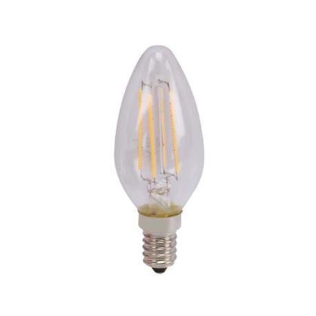 Ampoule flamme LED filament 5W E14 lisse