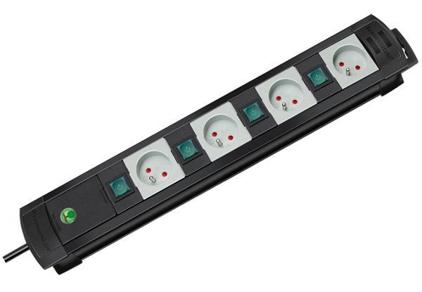 Brennenstuhl Premium-Protect-Line bloc multiprise 6x avec interrupteur et  câble 3m noir