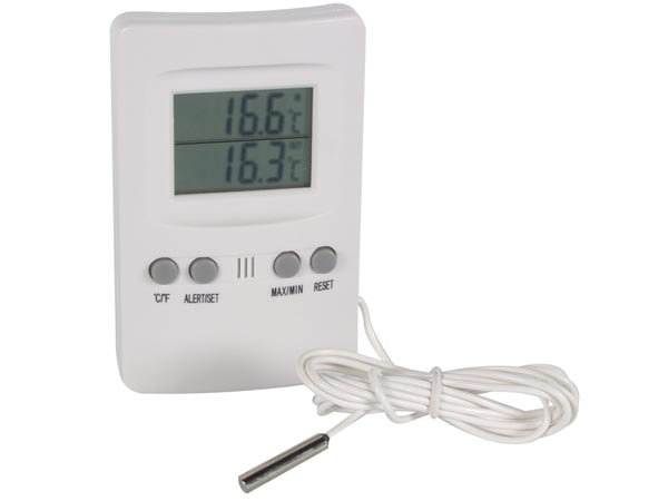 Thermomètre mini/maxi 2 sondes 