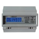 Compteur électrique impulsionnel triphasé LCD DIN