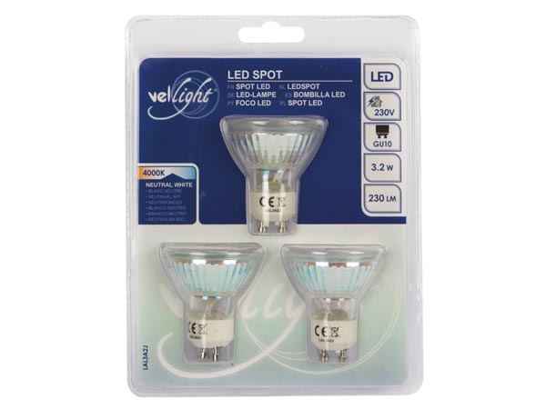 pack 3 ampoules SMD 3W GU10