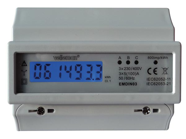 compteur électrique triphasé
